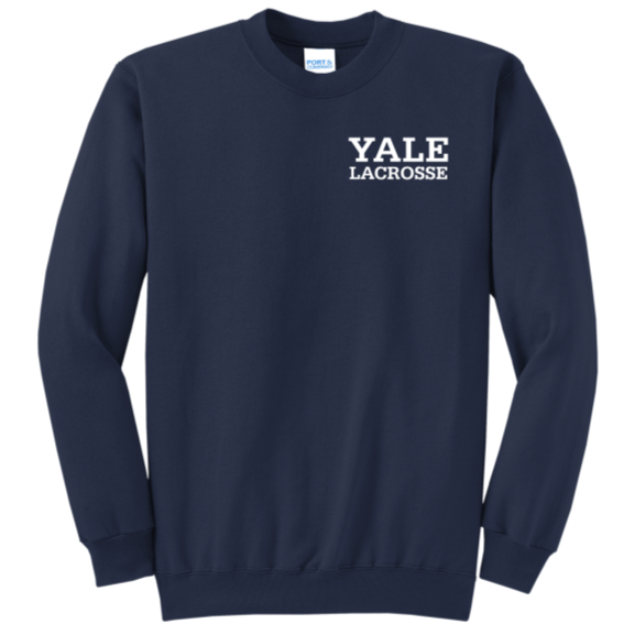 Yale Sports Left Chest Crewneck - Lacrosse