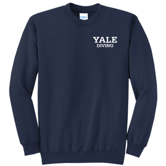 Yale Sports Left Chest Crewneck - Diving — Yale Bulldog Blue by Campus ...