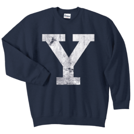 Distressed Y Crewneck
