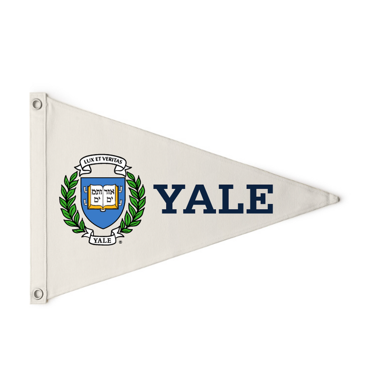 Full Color Yale Crest Pennant