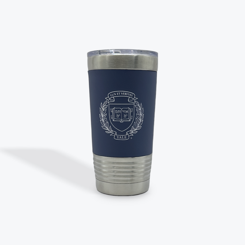 Yale Crest Silicone Grip Tumbler