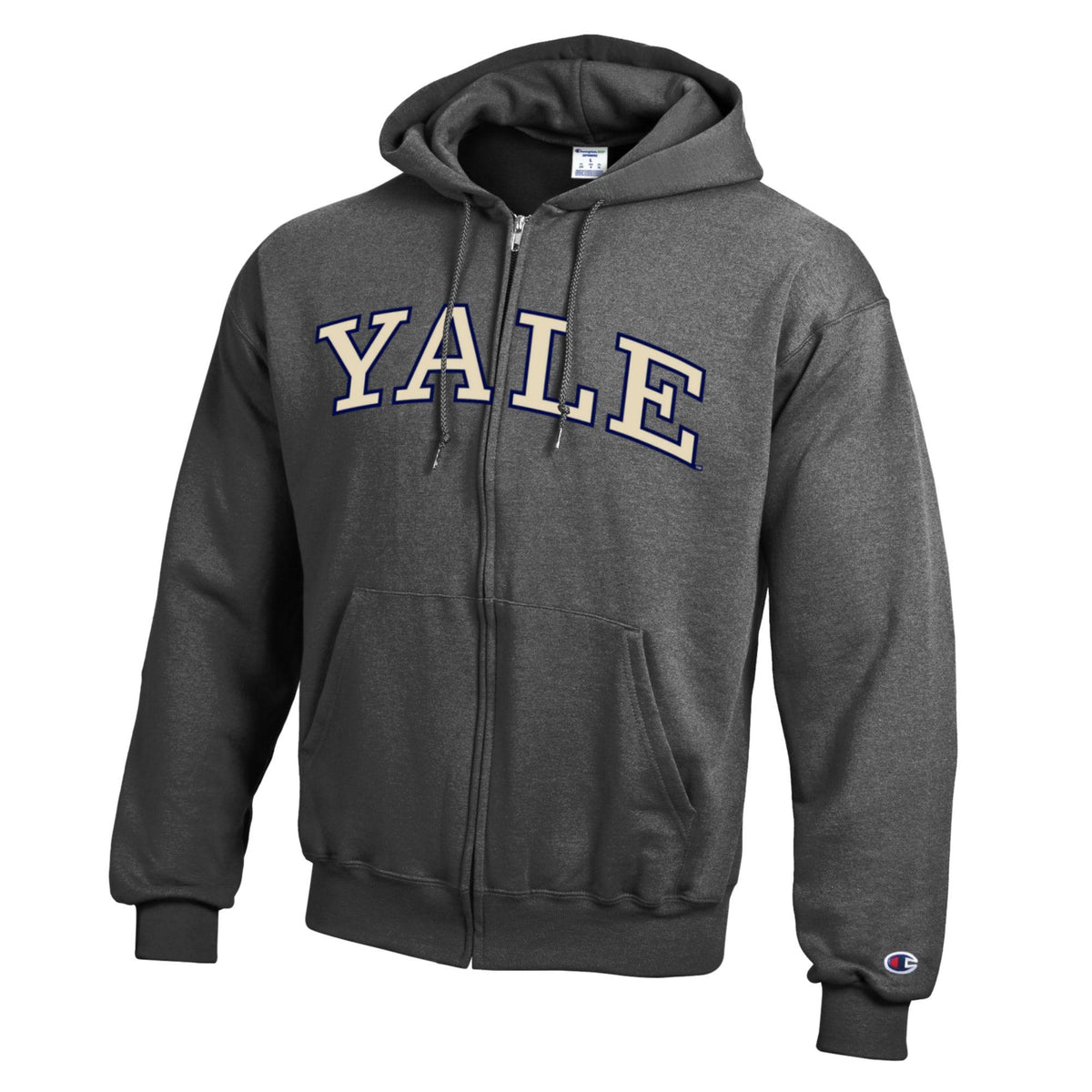 Champion Arched Yale Full Zip Hoodie — Yale Bulldog Blue by Campus