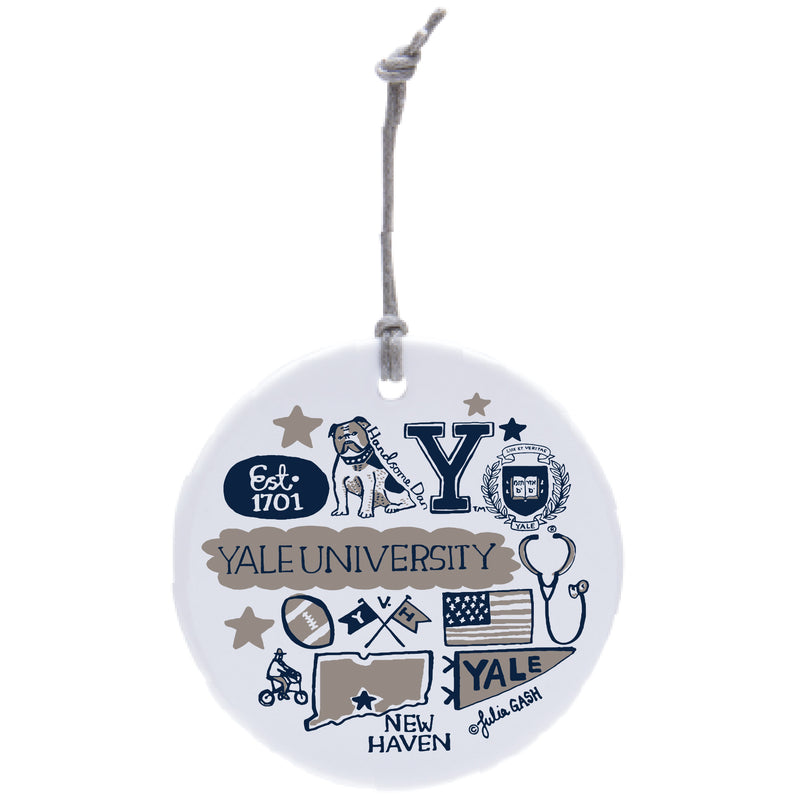 Julia Gash Circle Ceramic Ornament