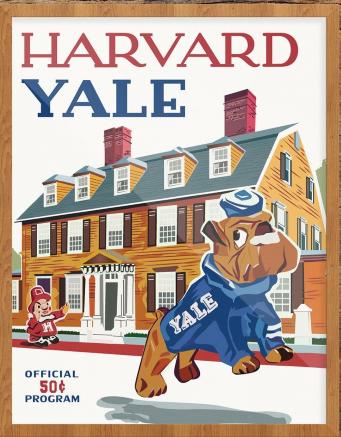 Yale vs Harvard Mascots Magnet