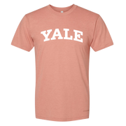Yale Bulldog Blue Big Yale Tri-Blend T-Shirt Coral