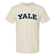 Yale Bulldog Blue Big Yale Tri-Blend T-Shirt Cream