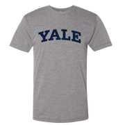Yale Bulldog Blue Big Yale Tri-Blend T-Shirt Grey