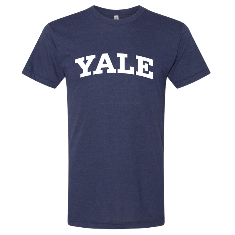 Yale Bulldog Blue Big Yale Tri-Blend T-Shirt Indigo