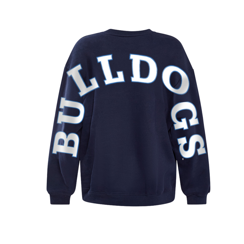 Yale Bulldog Blue Hype & Vice Oversized Print Crewneck