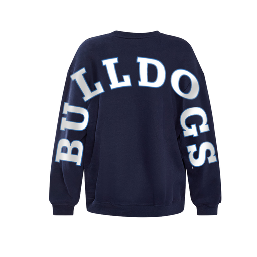 Yale Bulldog Blue Hype & Vice Oversized Print Crewneck