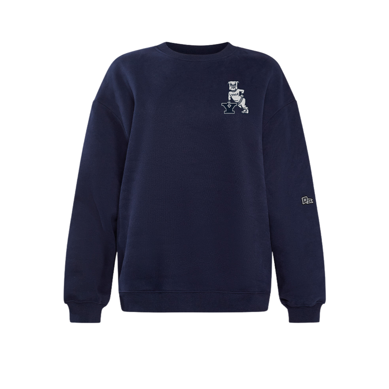 Yale Bulldog Blue Hype & Vice Oversized Print Crewneck