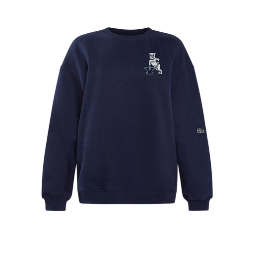 Yale Bulldog Blue Hype & Vice Oversized Print Crewneck