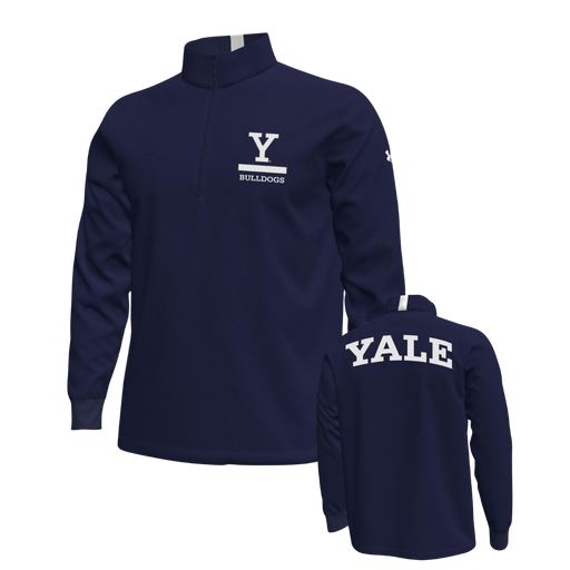 Yale Bulldog Blue UA Gameday Icon 1/4 Zip Both