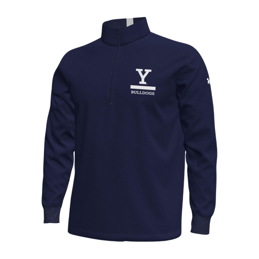 Yale Bulldog Blue UA Gameday Icon 1/4 Zip Front