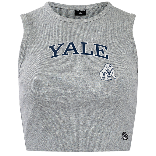 Yale Bulldog Blue Womens Yale Cut Off Tank