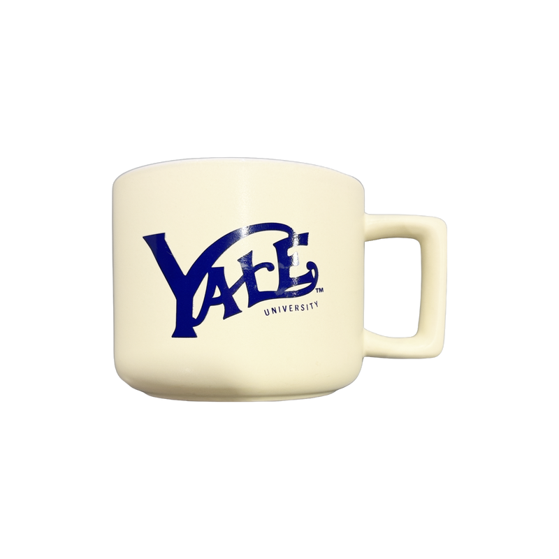 Yale Bulldog Blue Yale Latte Mug Cream Front
