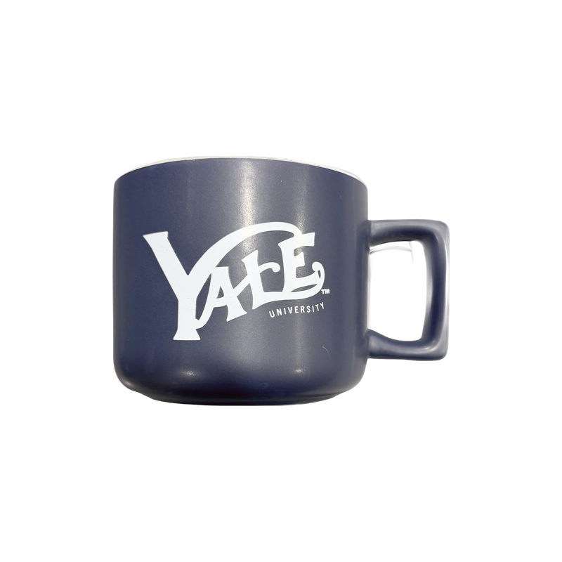 Yale Bulldog Blue Yale Latte Mug Navy Front