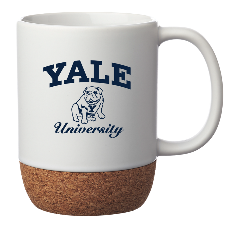 Yale University Bulldog Cork-Bottom Mug White