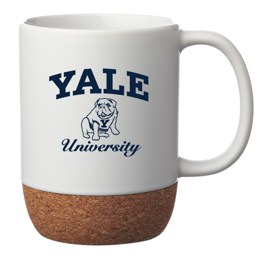 Yale University Bulldog Cork-Bottom Mug White